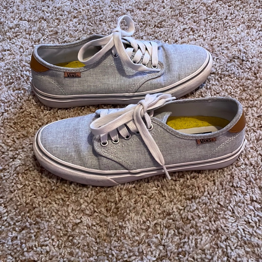 Grey Vans. Minimal wear, great condition.